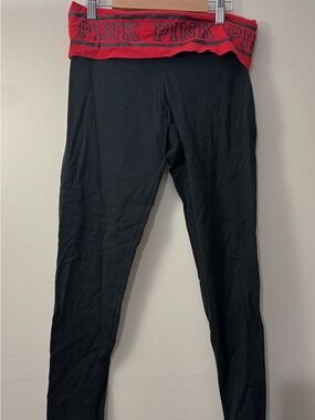 Victoria's Secret PINK Black and Red Yoga Leggings